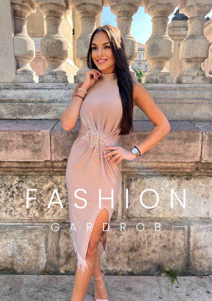 Beige top bandage dress